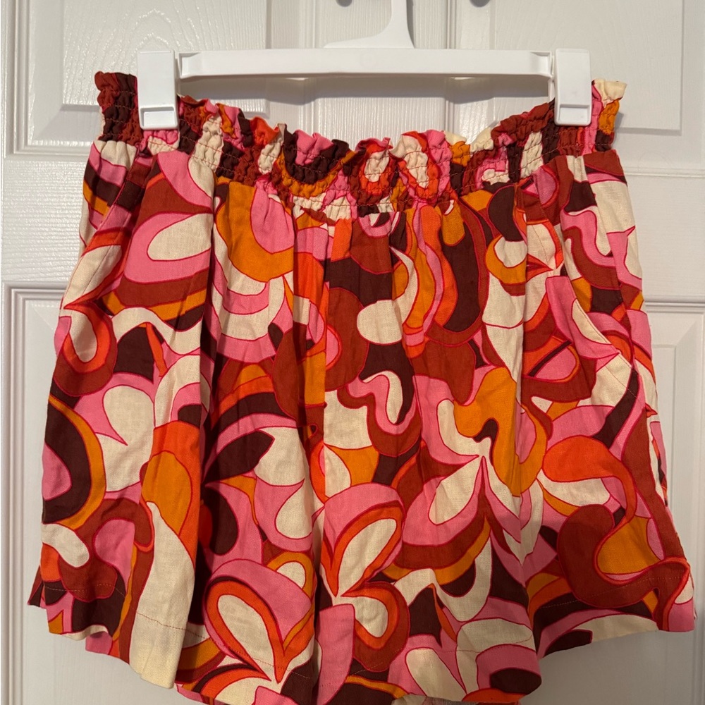 Ava & Viv Pink and Orange Patterned Shorts
